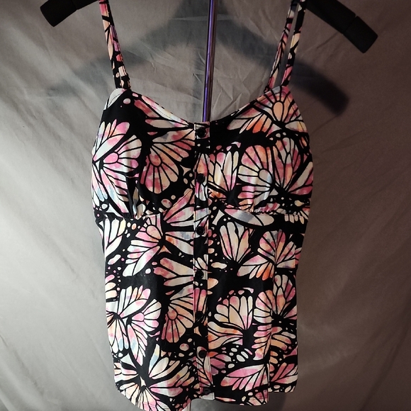 No Boundaries Tops - No Boundaries Multicolor Butterfly Camisole